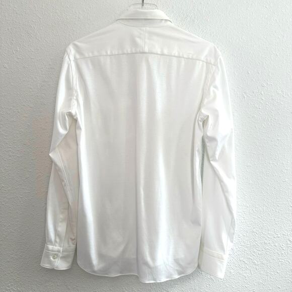 United Arrows Tokyo Cozy Smooth Button Shirt Men Small White Long Sleeve NWT - Picture 2 of 7